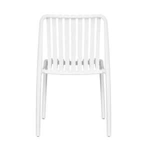 LÚZETE - SEDIA DA GIARDINO IMPILABILE BIANCA EOLIA
