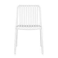 LÚZETE - SEDIA DA GIARDINO IMPILABILE BIANCA EOLIA