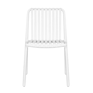 LÚZETE - SEDIA DA GIARDINO IMPILABILE BIANCA EOLIA