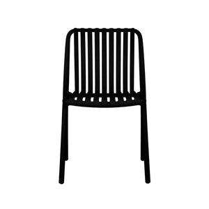 LÚZETE - SEDIA DA GIARDINO IMPILABILE NERA EOLIA