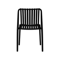 LÚZETE - SEDIA DA GIARDINO IMPILABILE NERA EOLIA