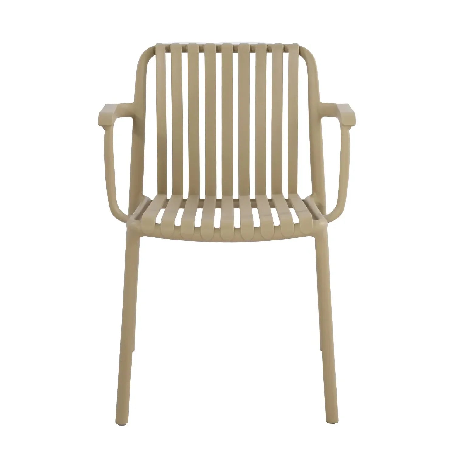 LÚZETE - SEDIA DA GIARDINO IMPILABLE CON BRACCIOLI SABBIA EOLIA