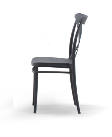 Set 4 sedie da esterno Antracite,  ZZNLF6080