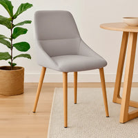 SEDIA DA PRANZO ADNEY TESSUTO GRIGIO CHIARO GAMBE FAGGIO