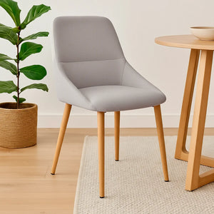 SEDIA DA PRANZO ADNEY TESSUTO GRIGIO CHIARO GAMBE FAGGIO