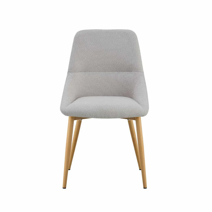 SEDIA DA PRANZO ADNEY TESSUTO GRIGIO CHIARO GAMBE FAGGIO