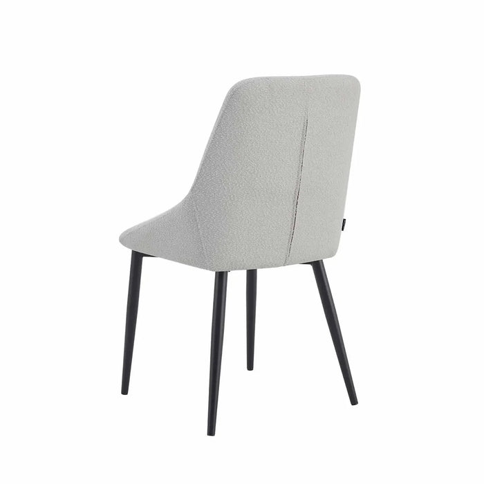 SEDIA DA PRANZO ADNEY TESSUTO GRIGIO GAMBE NERE