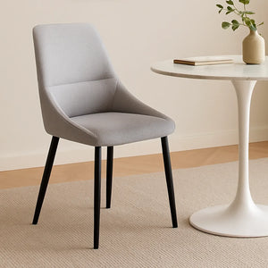 SEDIA DA PRANZO ADNEY TESSUTO GRIGIO GAMBE NERE