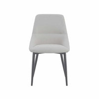 SEDIA DA PRANZO ADNEY TESSUTO GRIGIO GAMBE NERE