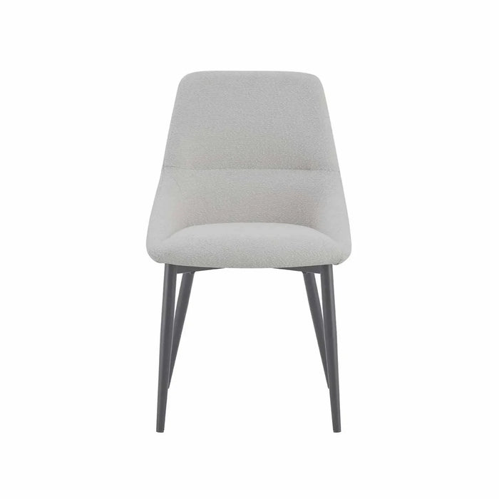 SEDIA DA PRANZO ADNEY TESSUTO GRIGIO GAMBE NERE