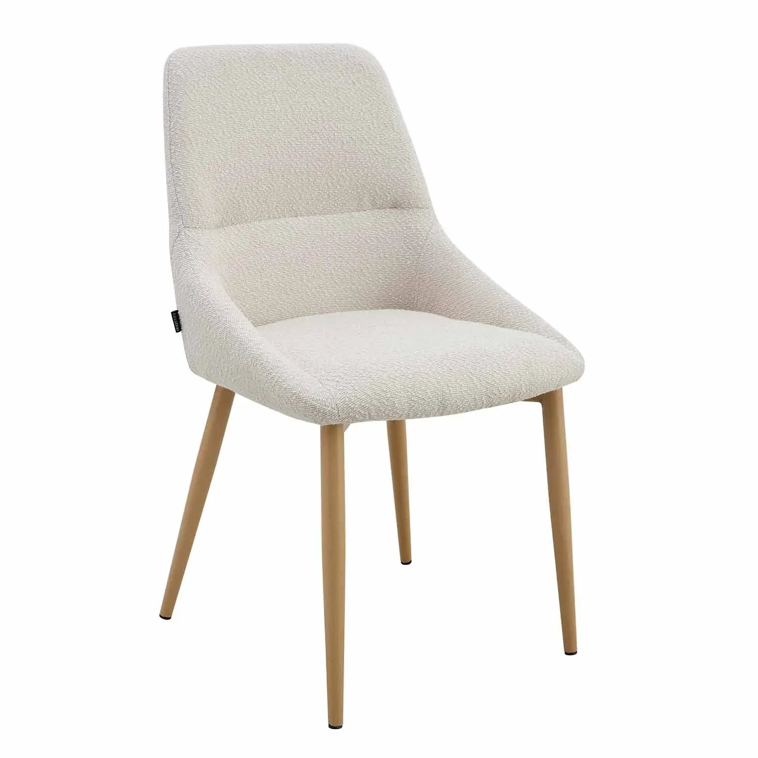 SEDIA DA PRANZO ADNEY TESSUTO SABBIA GAMBE FAGGIO