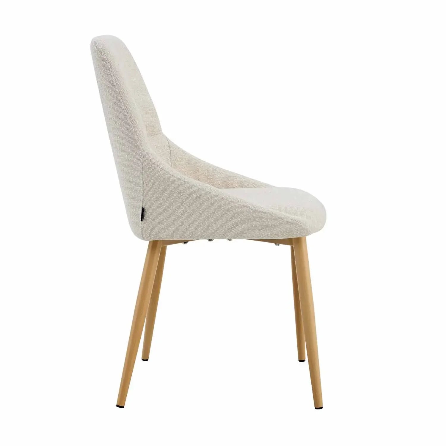 SEDIA DA PRANZO ADNEY TESSUTO SABBIA GAMBE FAGGIO