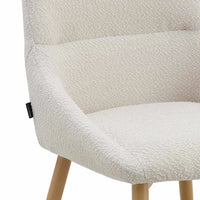 SEDIA DA PRANZO ADNEY TESSUTO SABBIA GAMBE FAGGIO