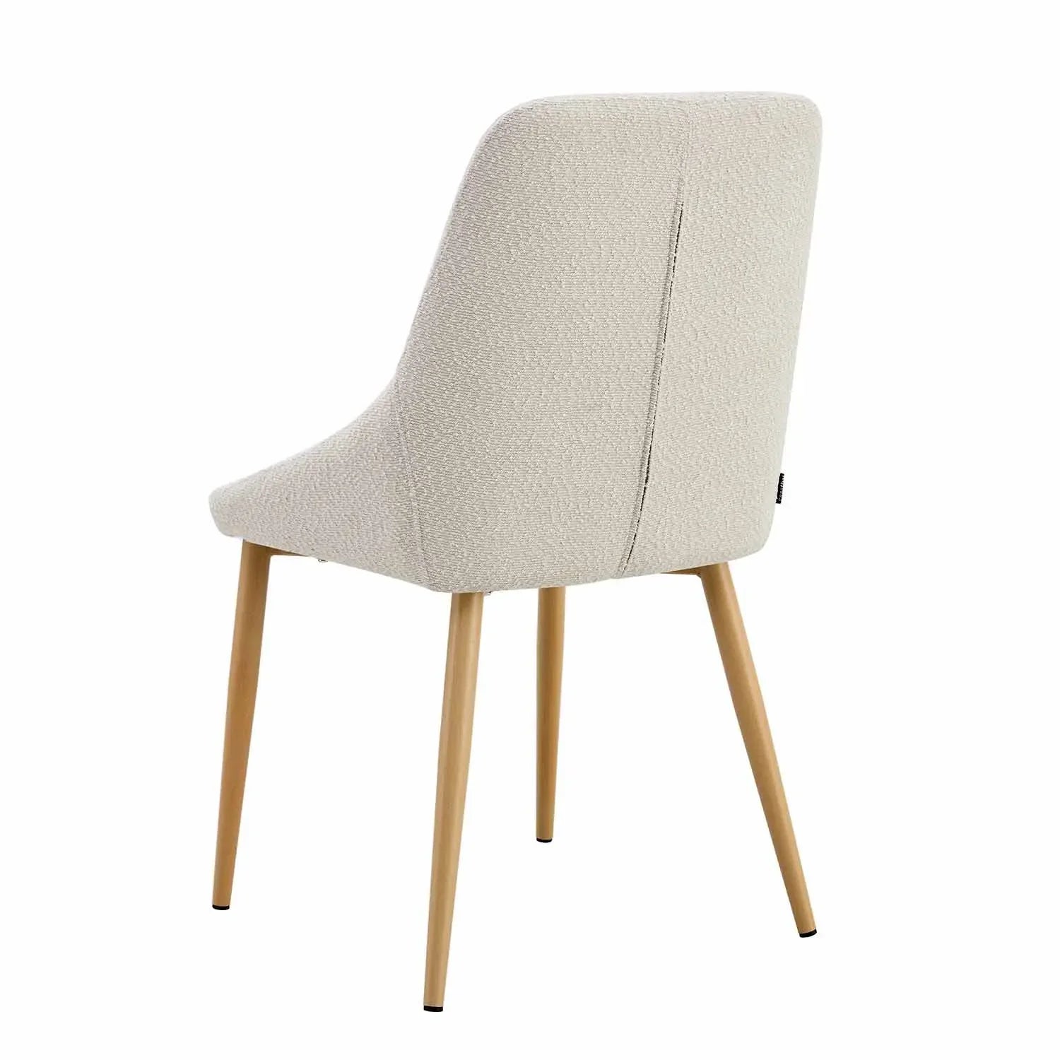 SEDIA DA PRANZO ADNEY TESSUTO SABBIA GAMBE FAGGIO