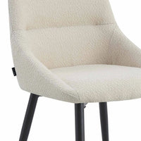 SEDIA DA PRANZO ADNEY TESSUTO SABBIA GAMBE NERE