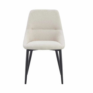 SEDIA DA PRANZO ADNEY TESSUTO SABBIA GAMBE NERE