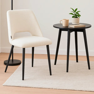 SEDIA DA PRANZO IMBOTTITA BIANCA EBONY