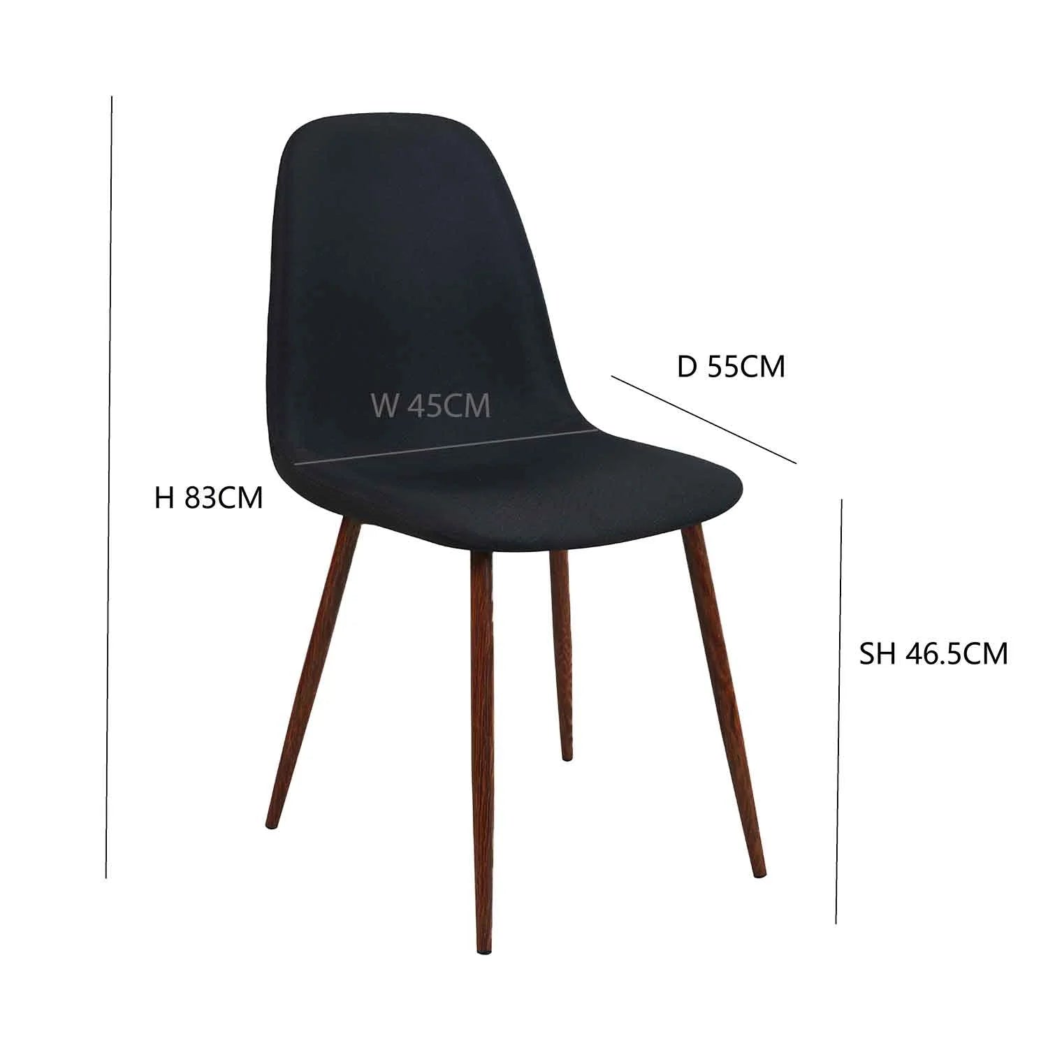 SEDIA DA PRANZO IMBOTTITA GRACIA NERA