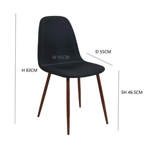 SEDIA DA PRANZO IMBOTTITA GRACIA NERA