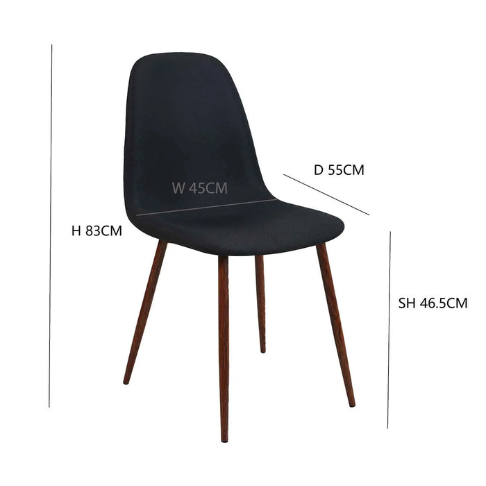 SEDIA DA PRANZO IMBOTTITA GRACIA NERA