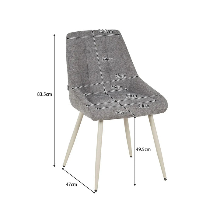 SEDIA DA PRANZO IMBOTTITA GRIGIA GAMBE BEIGE WESKA