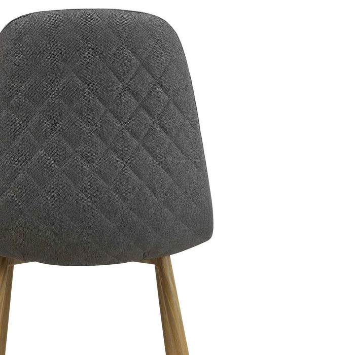 LÚZETE - SEDIA DA PRANZO IMBOTTITA GRIGIO CAFFÈ GRACIA