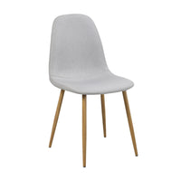 LÚZETE - SEDIA DA PRANZO IMBOTTITA GRIGIO CHIARO GRACIA