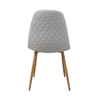 LÚZETE - SEDIA DA PRANZO IMBOTTITA GRIGIO CHIARO GRACIA