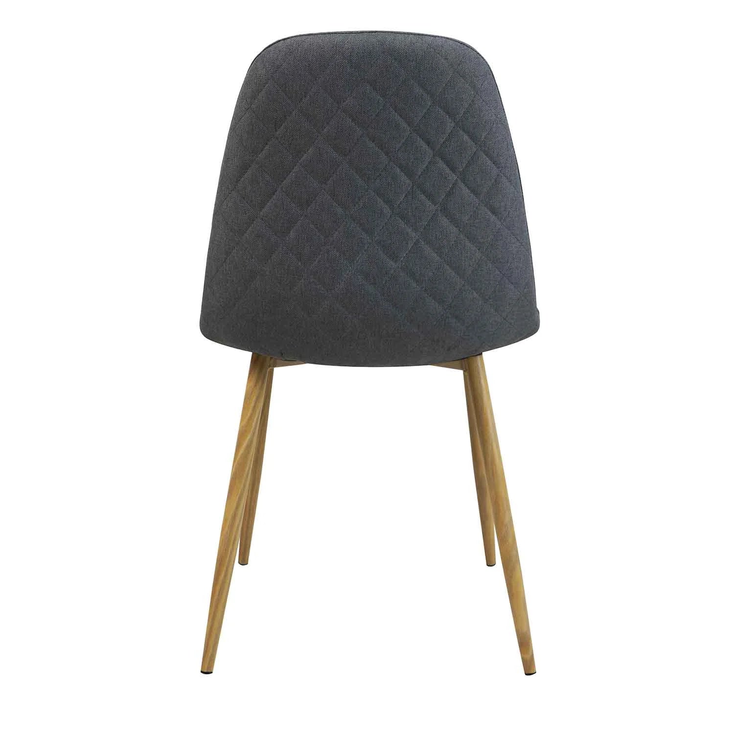 LÚZETE - SEDIA DA PRANZO IMBOTTITA GRIGIO SCURO GRACIA