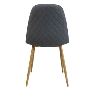 LÚZETE - SEDIA DA PRANZO IMBOTTITA GRIGIO SCURO GRACIA