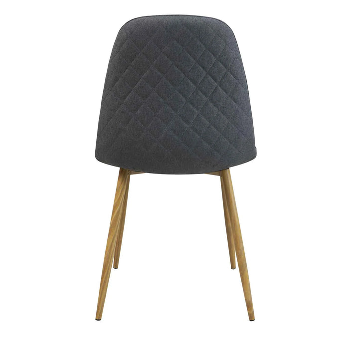 LÚZETE - SEDIA DA PRANZO IMBOTTITA GRIGIO SCURO GRACIA