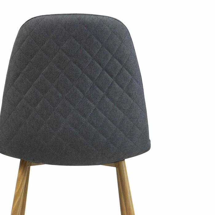 LÚZETE - SEDIA DA PRANZO IMBOTTITA GRIGIO SCURO GRACIA