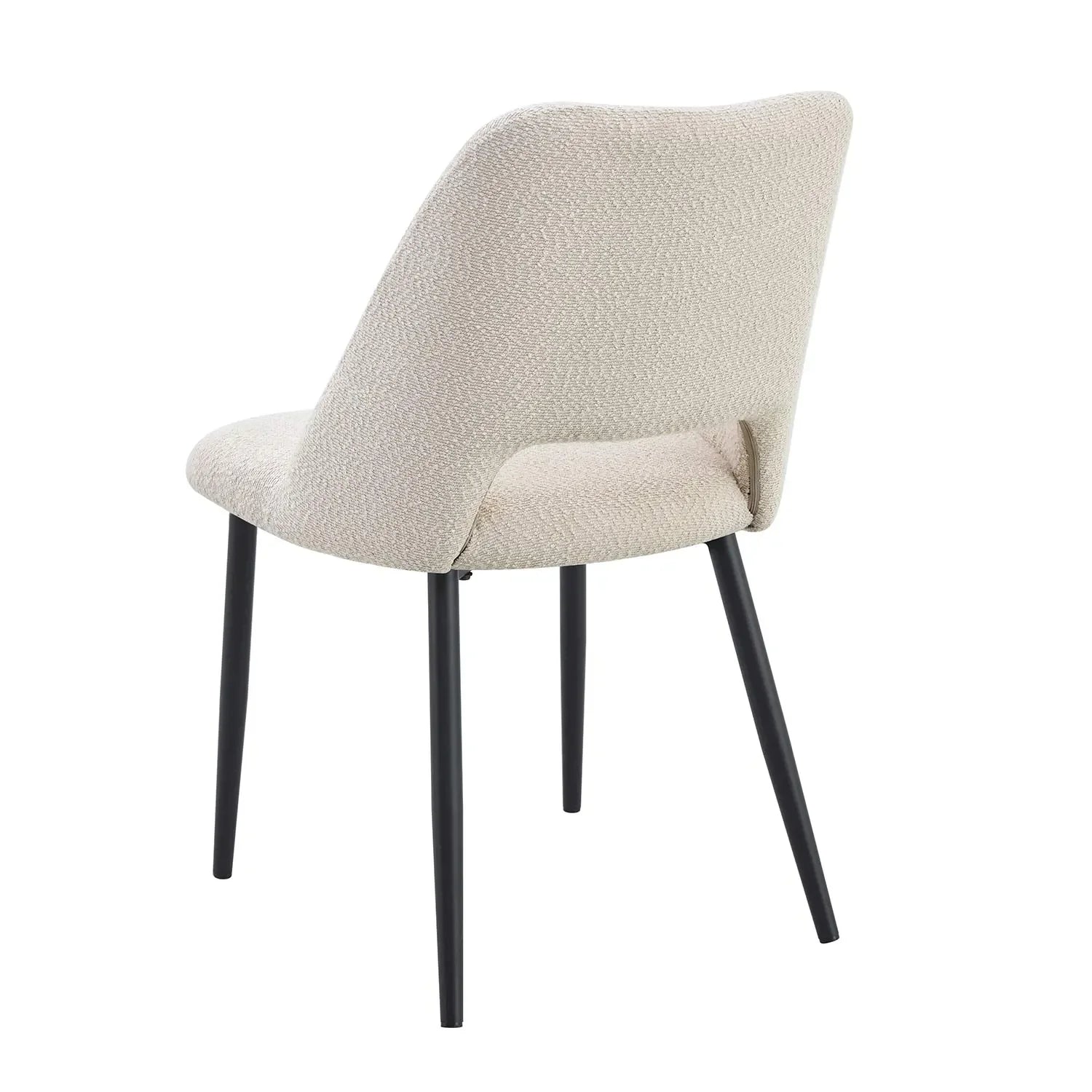 LÚZETE - SEDIA DA PRANZO RIVESTITA SABBIA EBONY