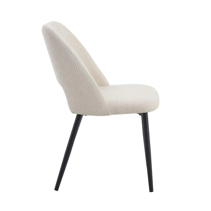 LÚZETE - SEDIA DA PRANZO RIVESTITA SABBIA EBONY