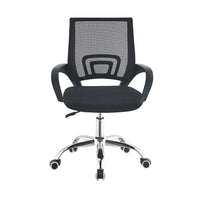 LÚZETE - SEDIA DA SCRIVANIA AETHELRED NERO CROMO