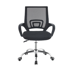 LÚZETE - SEDIA DA SCRIVANIA AETHELRED NERO CROMO