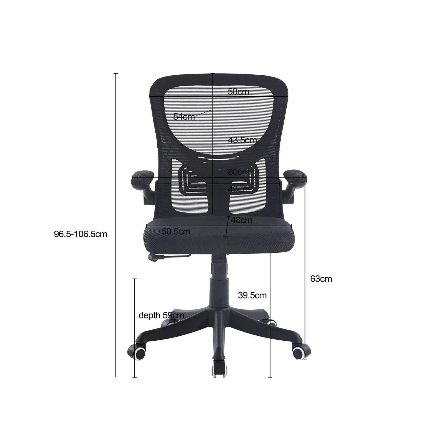 LÚZETE - SEDIA DA SCRIVANIA AVENTURINA NERA CON ROTELLE