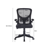 LÚZETE - SEDIA DA SCRIVANIA AVENTURINA NERA CON ROTELLE