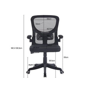 LÚZETE - SEDIA DA SCRIVANIA AVENTURINA NERA CON ROTELLE