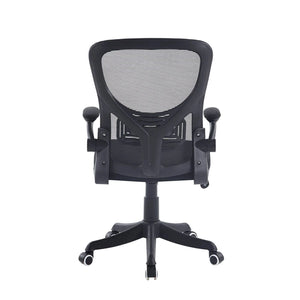 LÚZETE - SEDIA DA SCRIVANIA AVENTURINA NERA CON ROTELLE