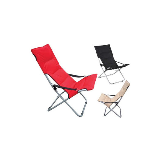 Sedia da Spiaggia Pieghevole Imbottita Nido Rossa