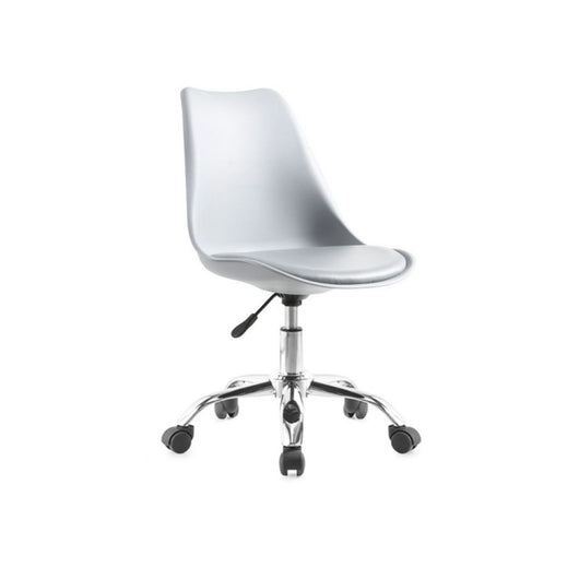 Sedia da ufficio bianca LC719 seduta ergonomica e ruote