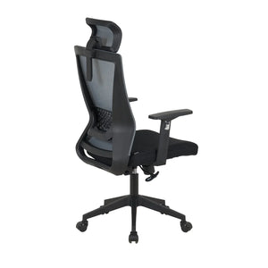 LÚZETE - SEDIA DA UFFICIO GRIGIA/NERA SITWELL