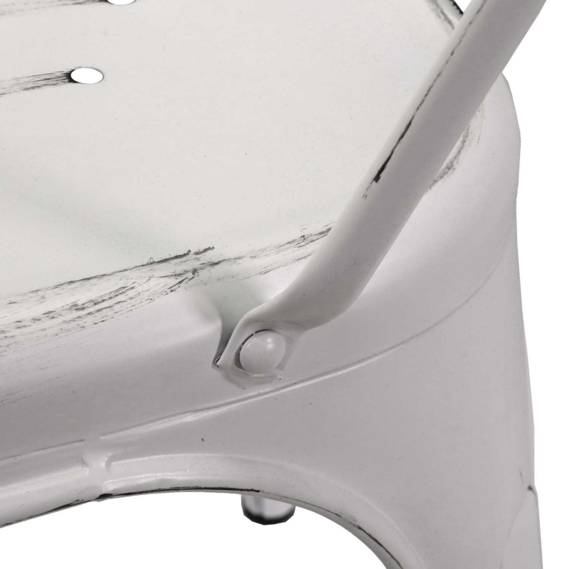 Sedia ferro new bristol bianco antico cm 43x43h45/84