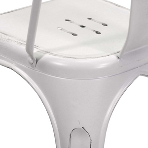 Sedia ferro new bristol bianco antico cm 43x43h45/84