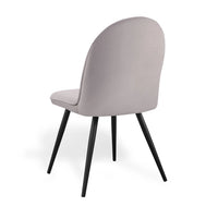 LÚZETE - SEDIA HADLEY IN VELLUTO GRIGIO