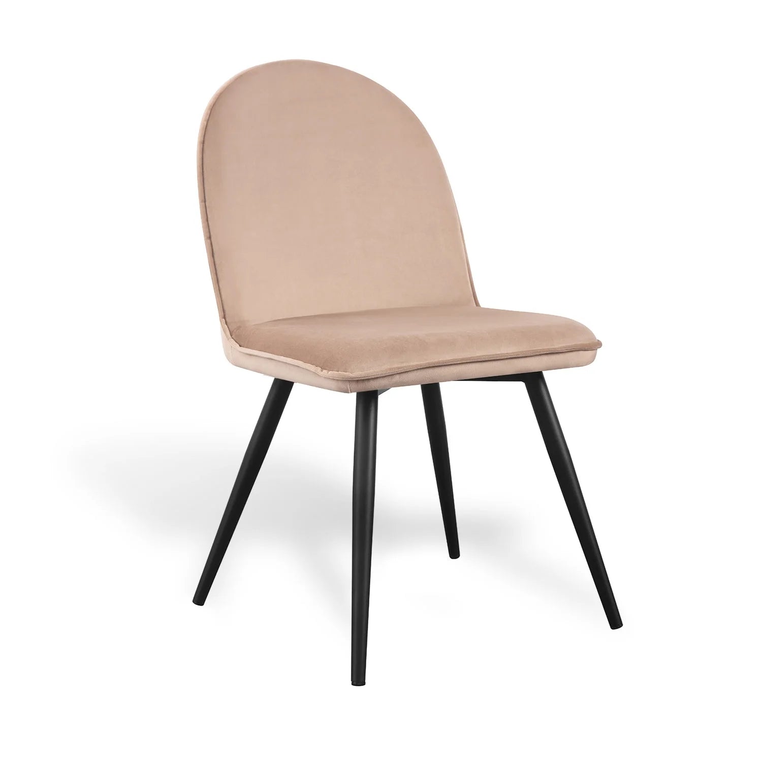 LÚZETE - SEDIA HADLEY IN VELLUTO SABBIA