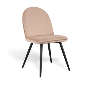 LÚZETE - SEDIA HADLEY IN VELLUTO SABBIA