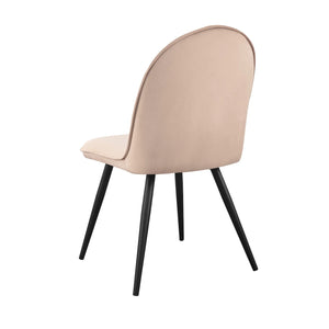 LÚZETE - SEDIA HADLEY IN VELLUTO SABBIA