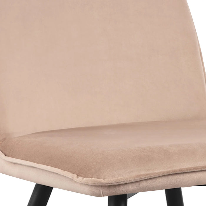 LÚZETE - SEDIA HADLEY IN VELLUTO SABBIA